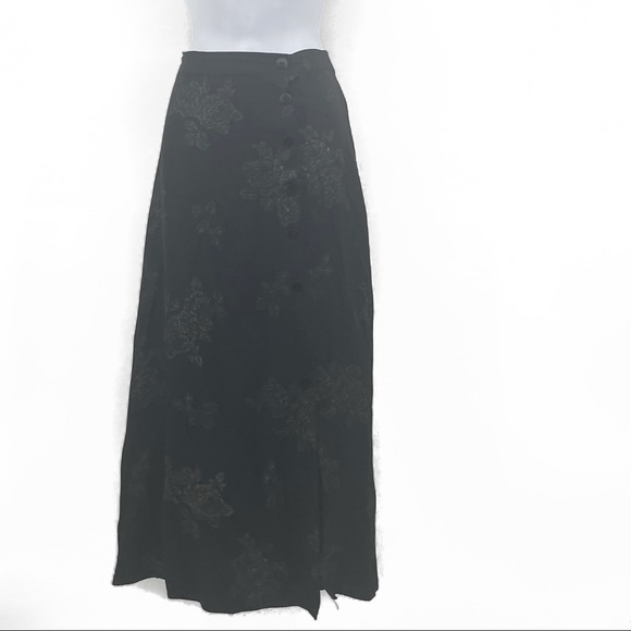 Vintage Maxi Front Slit Button up skirt - Picture 2 of 7